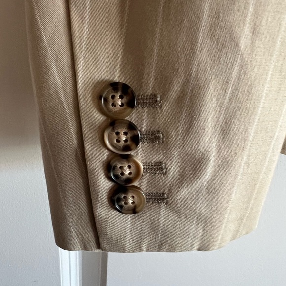 Michael Kors Beige Pinstripe Blazer and Slacks. Size 10 - Picture 3 of 7
